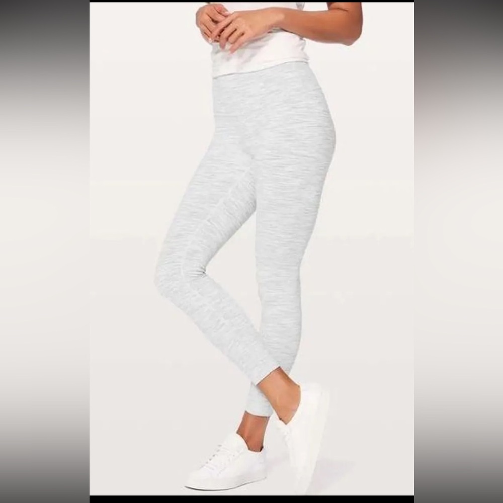 Size 6 gray/white lululemon leggings